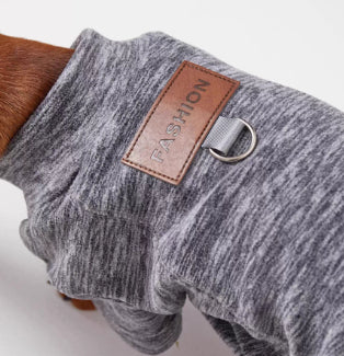 KFX-3205309 Polar Velvet Padded Dog Shirt for Medium and Large Pets in Gray, Blue, and Purple Sizes XS to 6XL