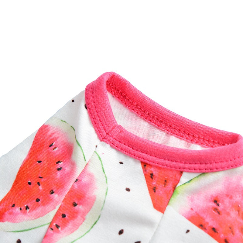 KFX-3206333 Watermelon Print Four-Leg Jumpsuit for Dogs - Available in Multiple Sizes