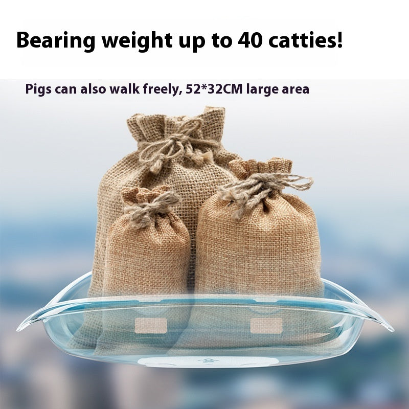 KFX-3208125 Detachable Wall-Mounted Cat Hammock with Strong Suction Cups - Transparent Design