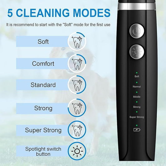 KFX-3208381 Ultrasonic Dental Plaque and Tartar Remover for Dogs – Complete Toothbrush Cleaning Set