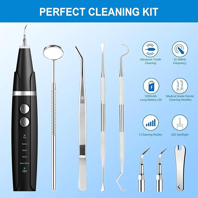 KFX-3208381 Ultrasonic Dental Plaque and Tartar Remover for Dogs – Complete Toothbrush Cleaning Set