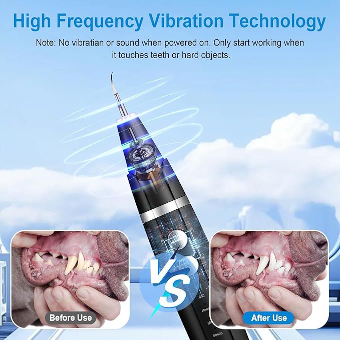 KFX-3208381 Ultrasonic Dental Plaque and Tartar Remover for Dogs – Complete Toothbrush Cleaning Set
