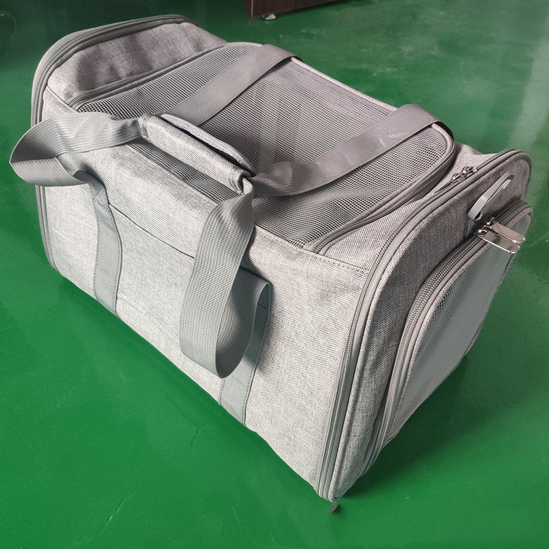 KFX-3218493 Pet Travel Backpack in Cationic Linen with Polyester Lining - Size 44x28x28cm