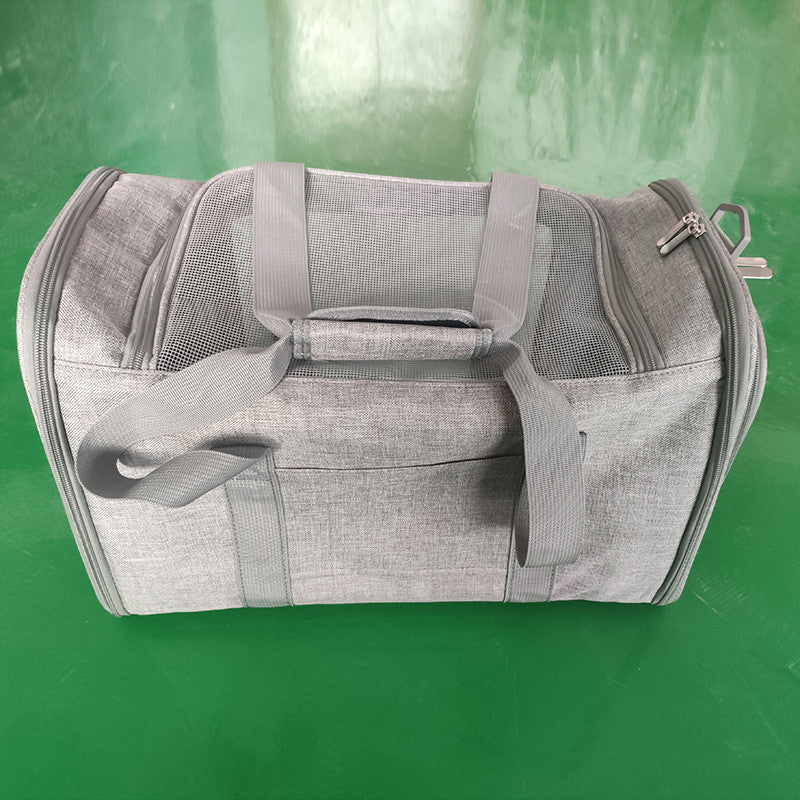 KFX-3218493 Pet Travel Backpack in Cationic Linen with Polyester Lining - Size 44x28x28cm