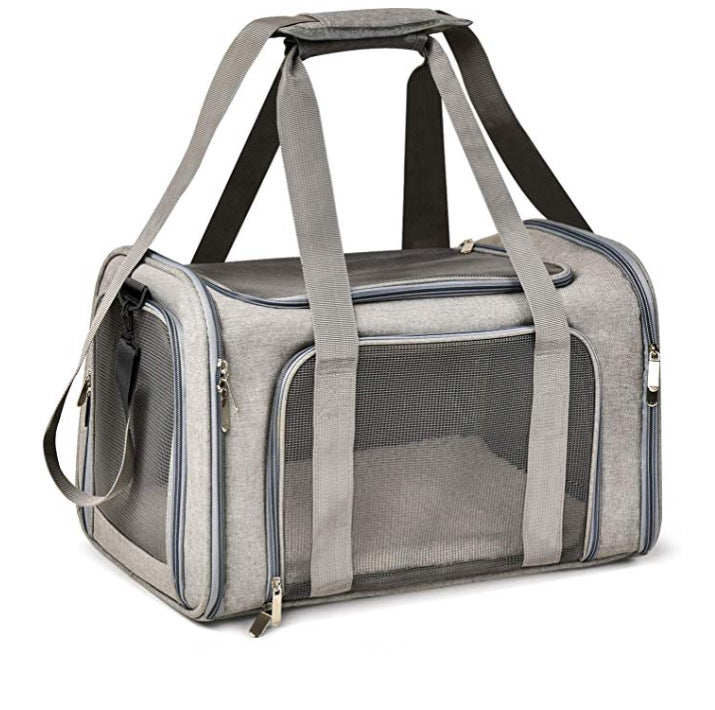 KFX-3218493 Pet Travel Backpack in Cationic Linen with Polyester Lining - Size 44x28x28cm