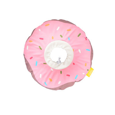 KFX-3219645 Cat Headgear Waterproof Soft Cloth Elizabethan Collar for Anti-Licking & Biting - Multiple Donut Designs
