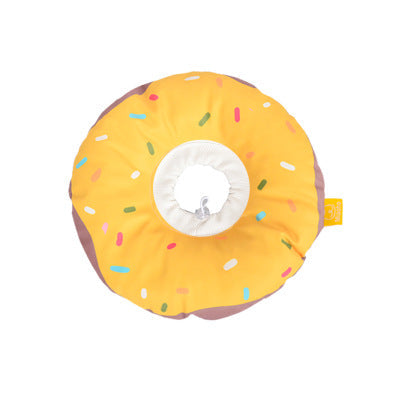 KFX-3219645 Cat Headgear Waterproof Soft Cloth Elizabethan Collar for Anti-Licking & Biting - Multiple Donut Designs