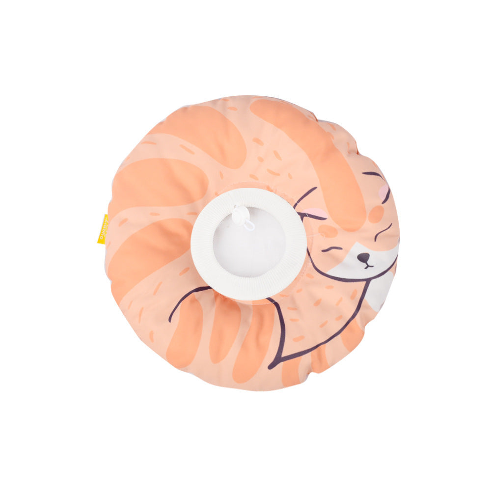 KFX-3219645 Cat Headgear Waterproof Soft Cloth Elizabethan Collar for Anti-Licking & Biting - Multiple Donut Designs