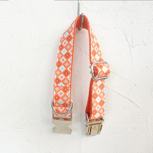 KFX-3221821 Durable Polyester Dog Pen Leash Set - Adjustable, Multiple Sizes in Biscuit Color