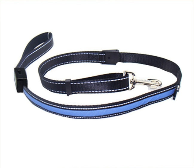 KFX-3223997 Solar and USB Rechargeable LED Dog Collar - Adjustable Nylon Pet Collar with Bright, Soft Light