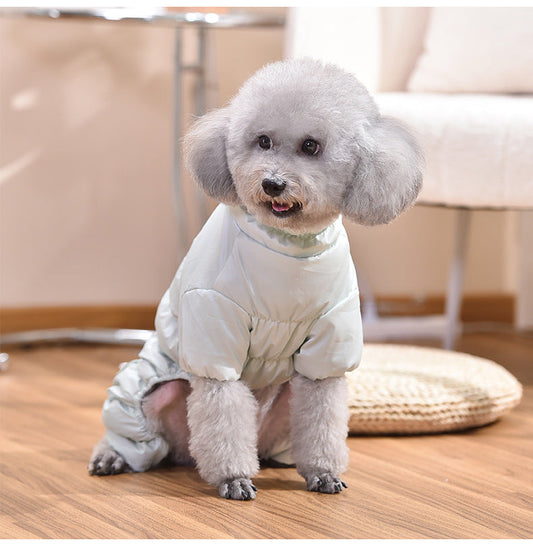 KFX-3227453 Dog Fashion Outdoor Tight Belly Wrap Jacket for Pets - Pink and Green, Sizes S to 4L