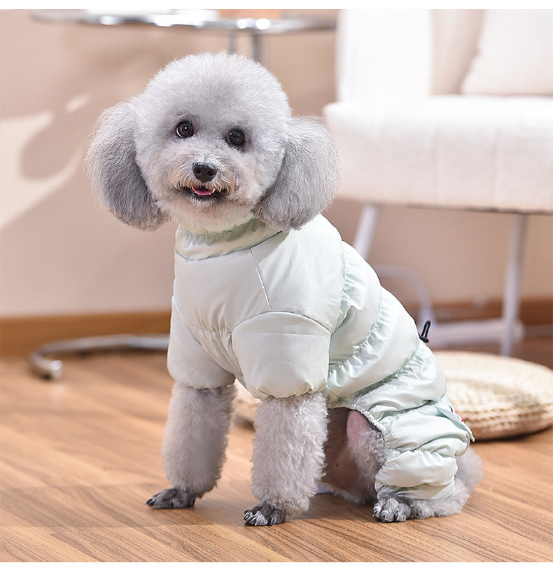 KFX-3227453 Dog Fashion Outdoor Tight Belly Wrap Jacket for Pets - Pink and Green, Sizes S to 4L