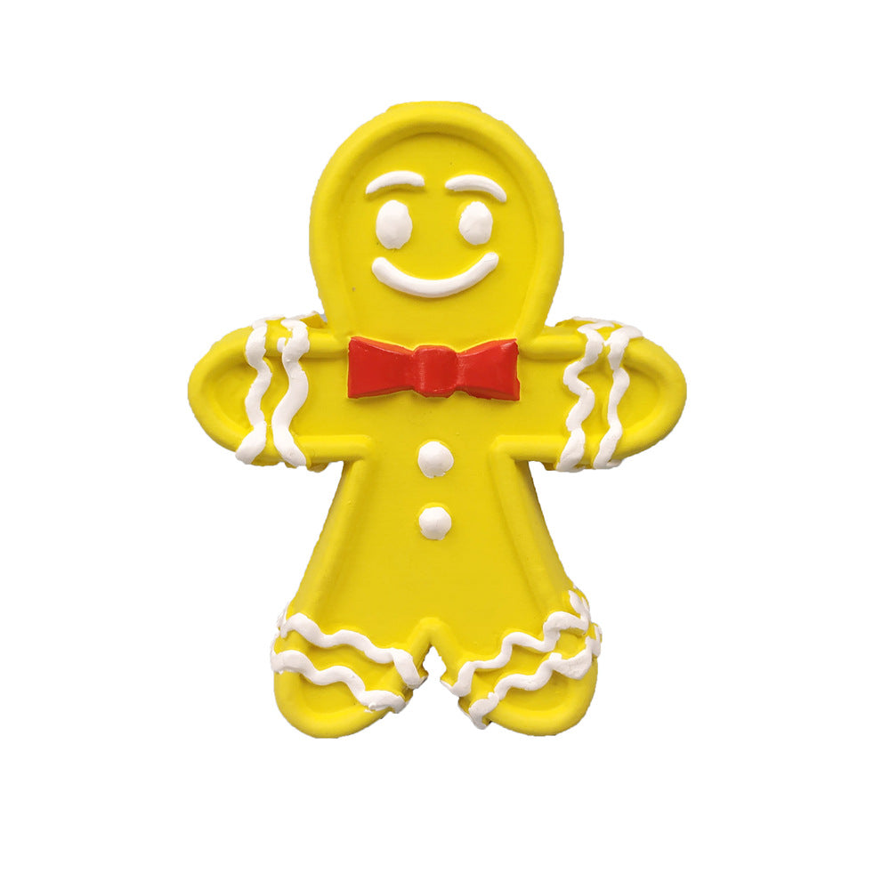 KFX-3228605 Christmas Themed Bite-Resistant Dog Rubber Chew Toy with Sound for All Breeds