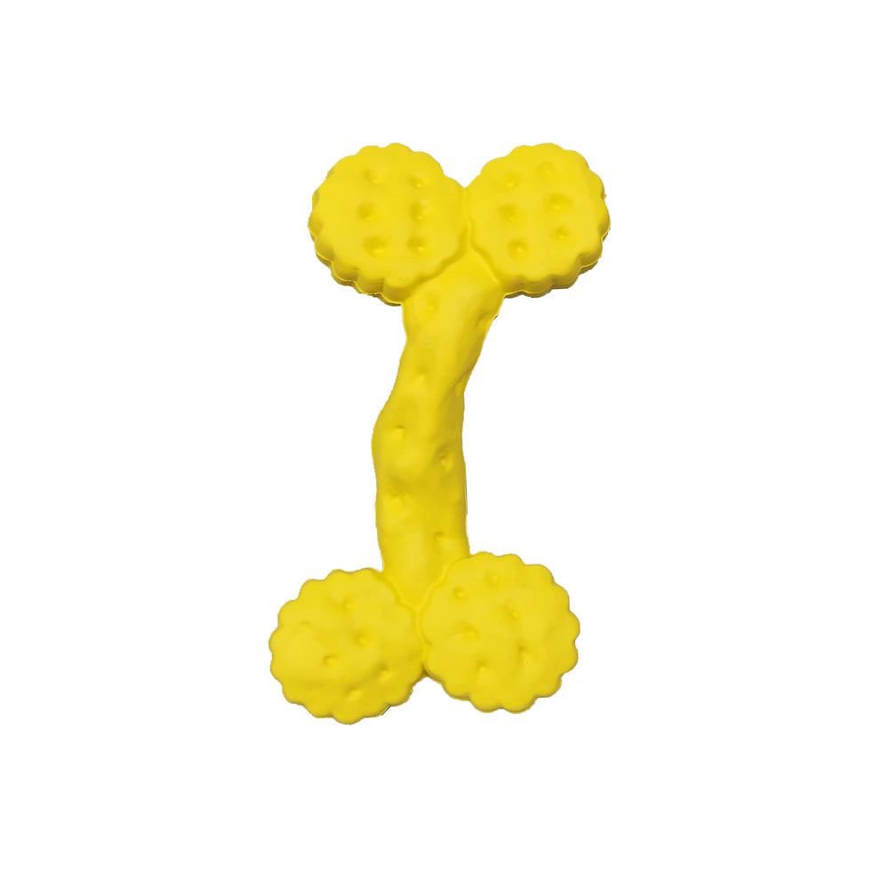 KFX-3228605 Christmas Themed Bite-Resistant Dog Rubber Chew Toy with Sound for All Breeds