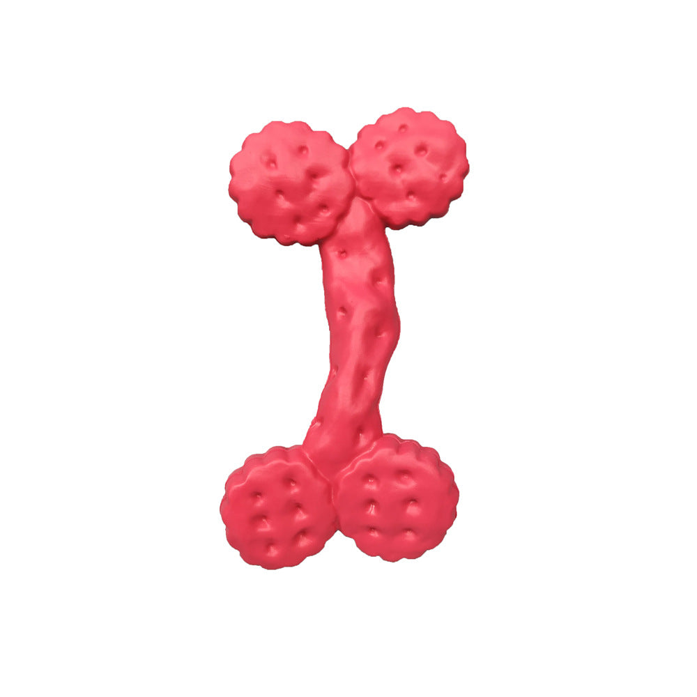 KFX-3228605 Christmas Themed Bite-Resistant Dog Rubber Chew Toy with Sound for All Breeds
