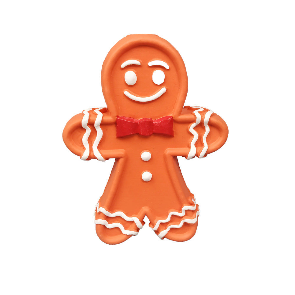 KFX-3228605 Christmas Themed Bite-Resistant Dog Rubber Chew Toy with Sound for All Breeds