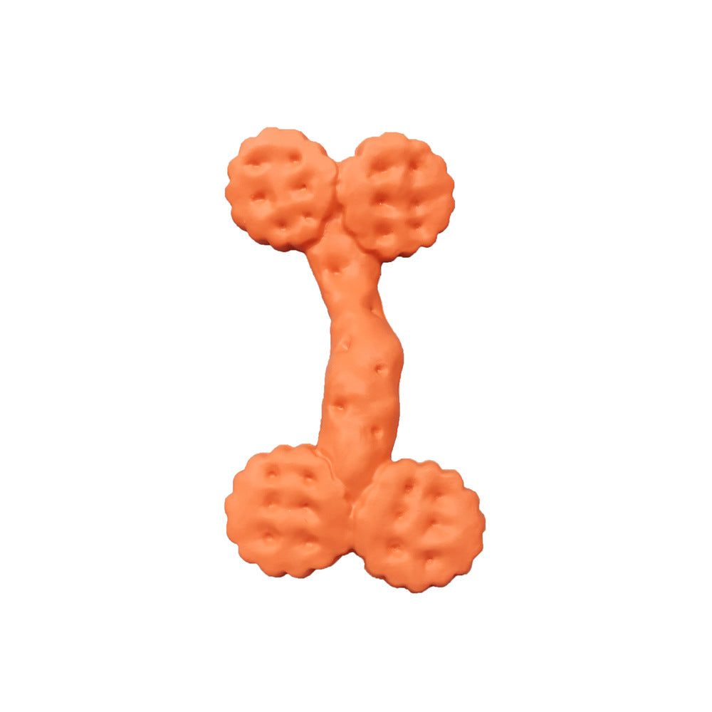 KFX-3228605 Christmas Themed Bite-Resistant Dog Rubber Chew Toy with Sound for All Breeds