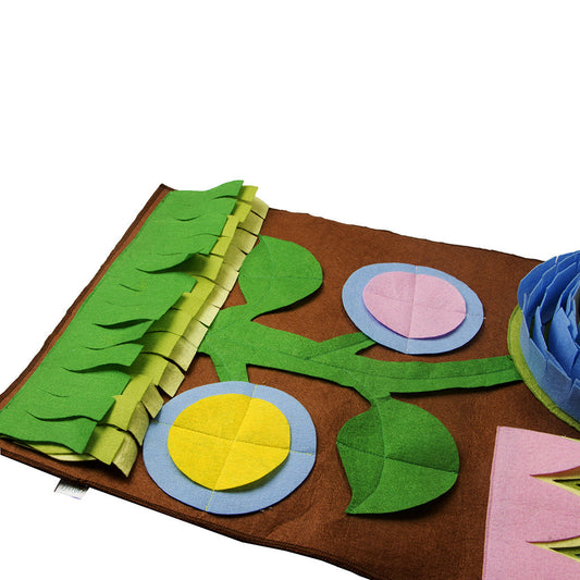 KFX-3229629 Pet Sniffing Pad for Stress Relief - Garden Flowers Design, 45x75cm