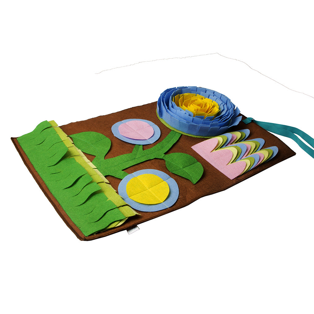 KFX-3229629 Pet Sniffing Pad for Stress Relief - Garden Flowers Design, 45x75cm