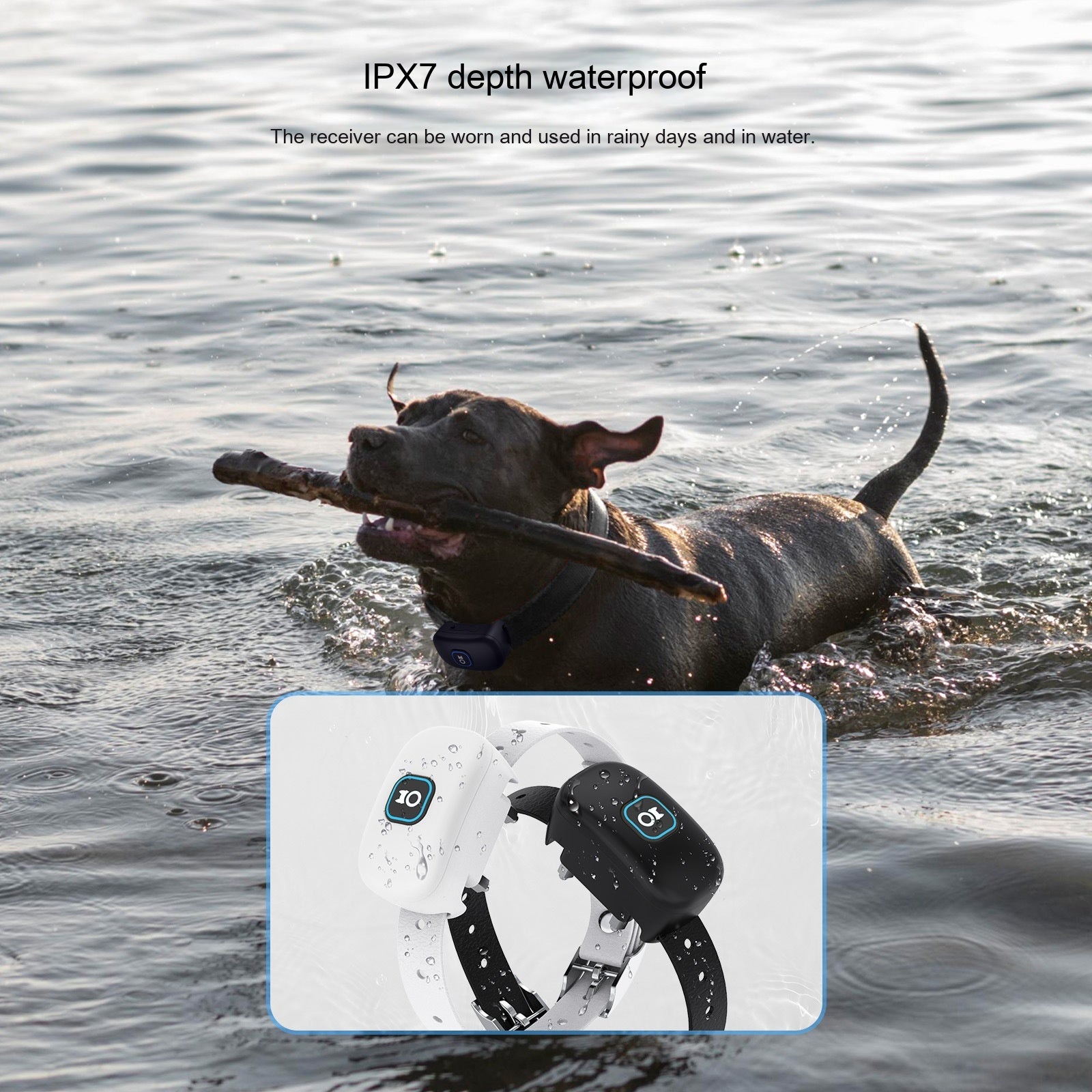 KFX-3229757 Two-in-One Wireless Dog Trainer with Remote Control, Waterproof Collar and Adjustable Training Modes