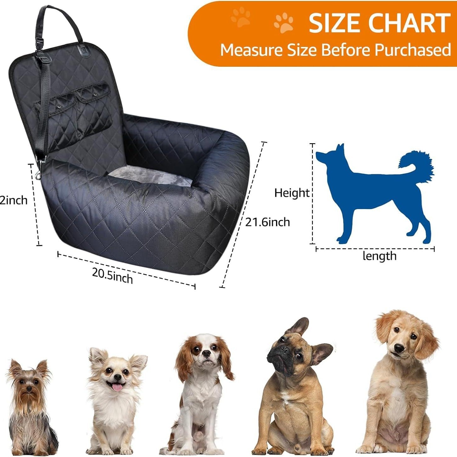KFX-3232573 Waterproof Back Seat Protector Mat for Cats and Dogs - Safe Car Travel Accessory