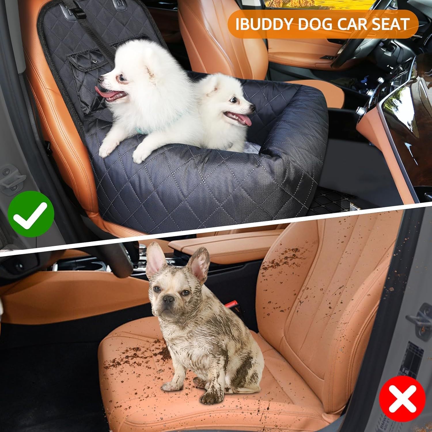 KFX-3232573 Waterproof Back Seat Protector Mat for Cats and Dogs - Safe Car Travel Accessory