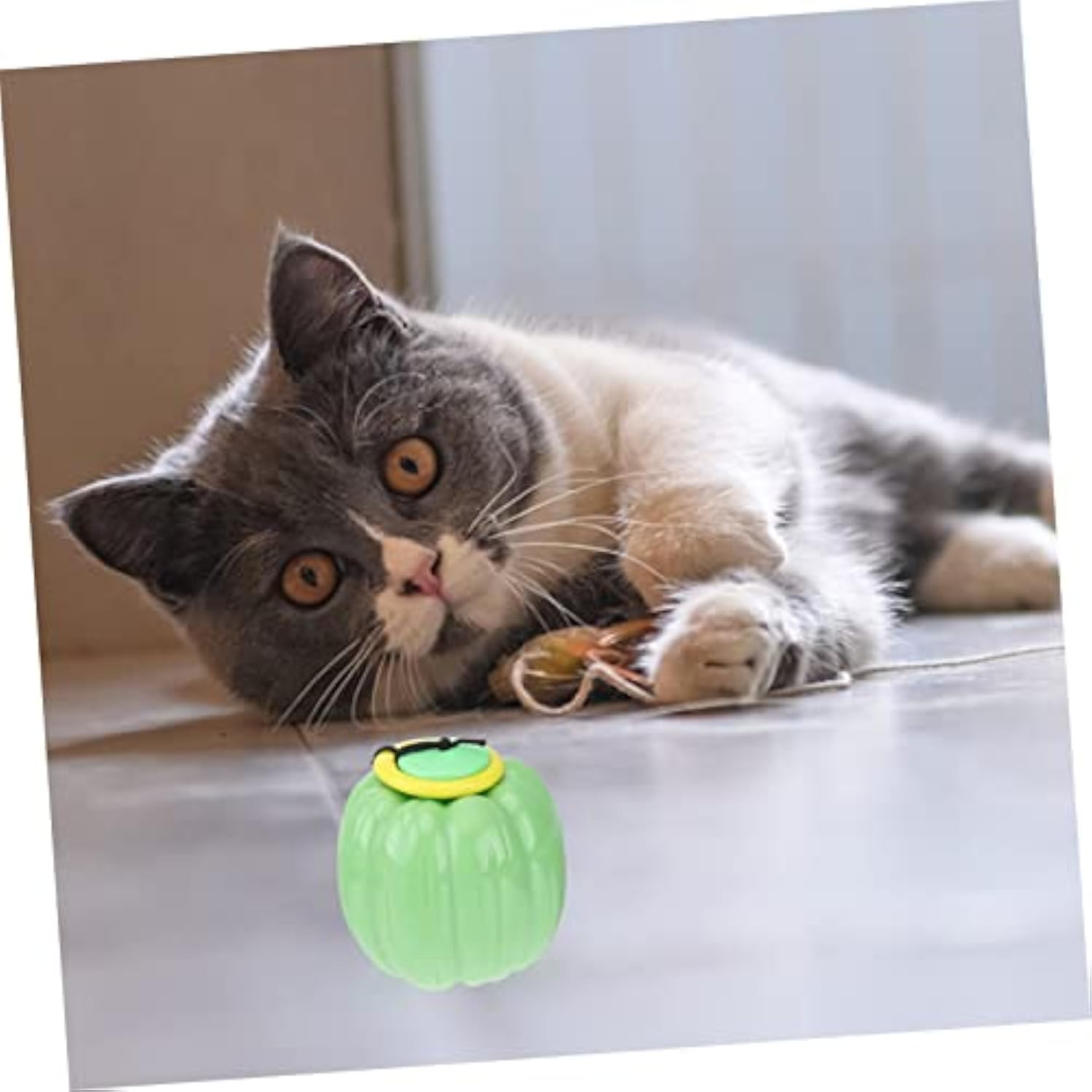 KFX-3235005 Squeaky Dog Training Ball - Puppy Chew Toy for Dental Care and Teething - Halloween Pumpkin Design