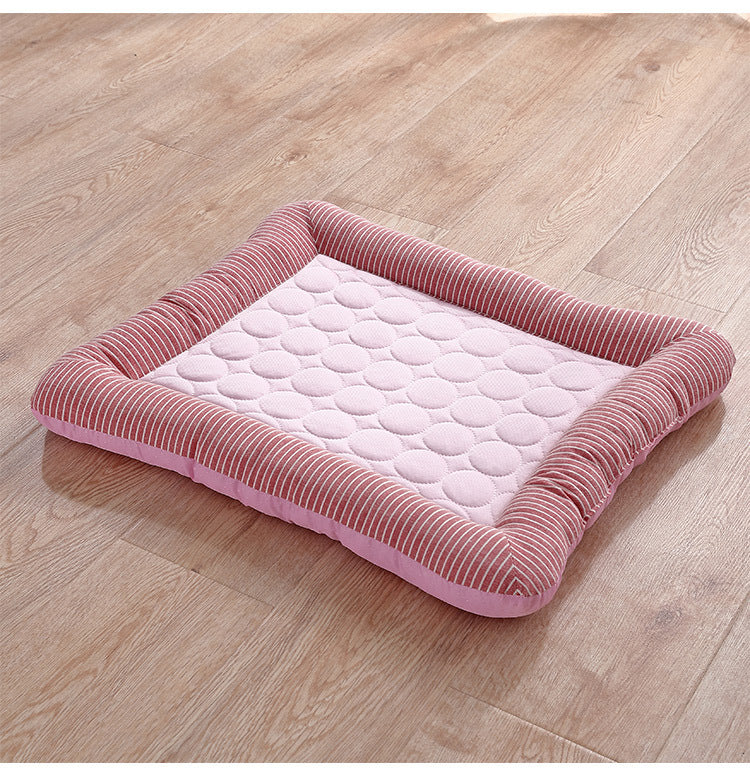 KFX-3235389 Ice Silk Pet House - Available in 3 Sizes: 45x35cm, 55x45cm, 76x58cm, Soft Cloth Material for Comfort