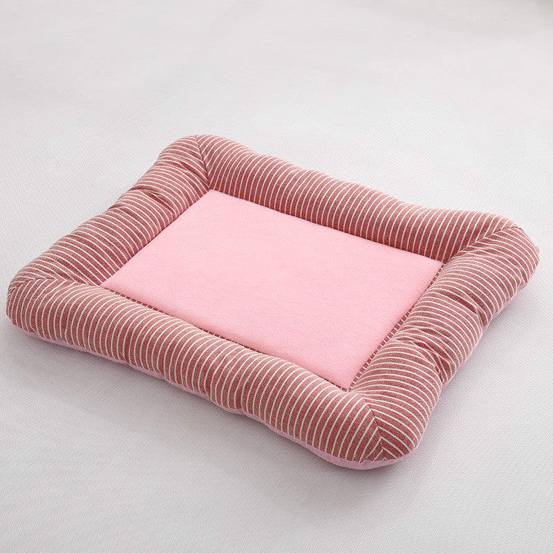 KFX-3235389 Ice Silk Pet House - Available in 3 Sizes: 45x35cm, 55x45cm, 76x58cm, Soft Cloth Material for Comfort