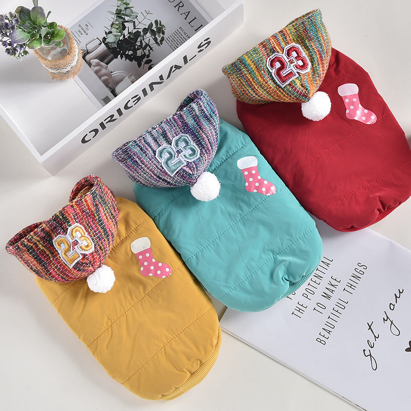 KFX-3235901 Cozy Cotton Christmas Socks for Dogs in Fun Cartoon Design - Multiple Sizes Available