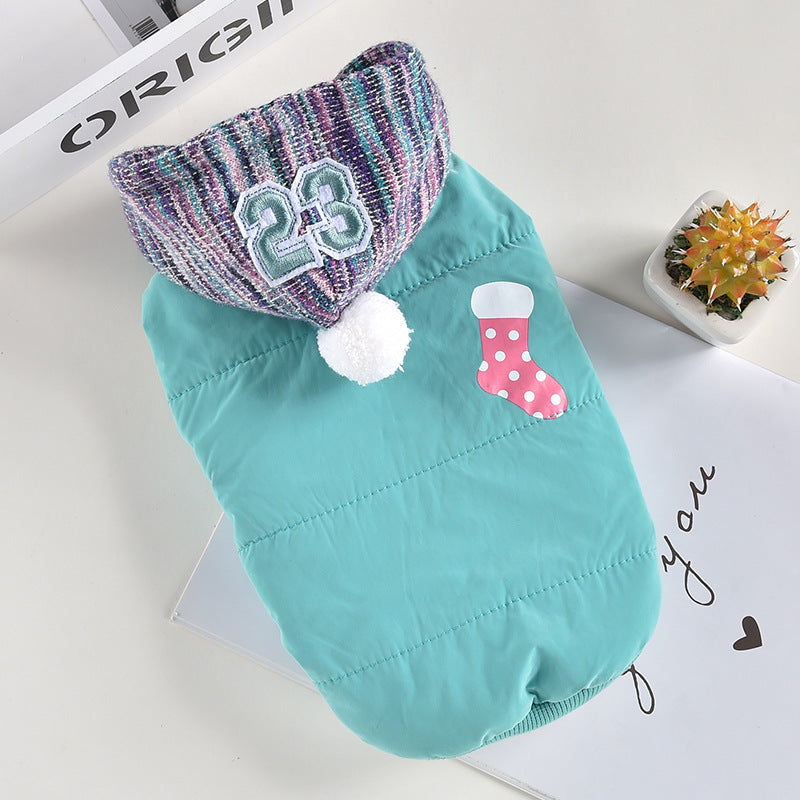 KFX-3235901 Cozy Cotton Christmas Socks for Dogs in Fun Cartoon Design - Multiple Sizes Available