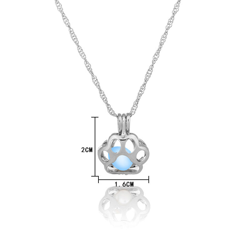 KFX-3236157 Animal Night Light Necklace with Drop Light Design, 45 cm Chain Length, Compact Size 2.1 x 1.6 cm