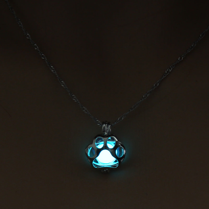 KFX-3236157 Animal Night Light Necklace with Drop Light Design, 45 cm Chain Length, Compact Size 2.1 x 1.6 cm