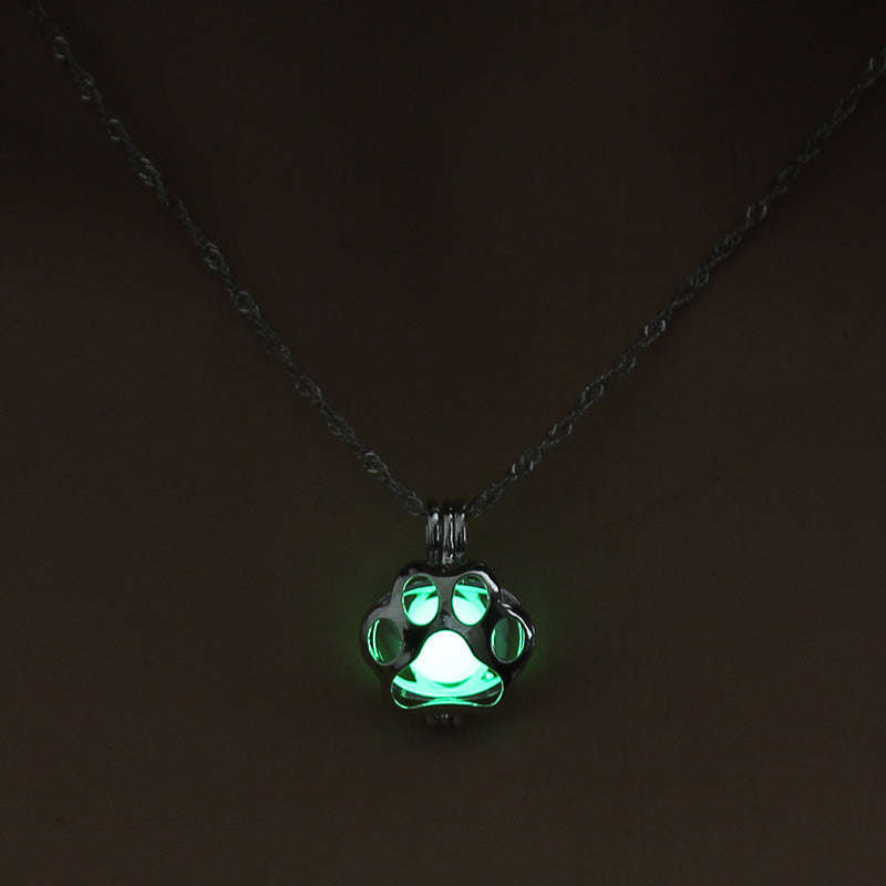 KFX-3236157 Animal Night Light Necklace with Drop Light Design, 45 cm Chain Length, Compact Size 2.1 x 1.6 cm