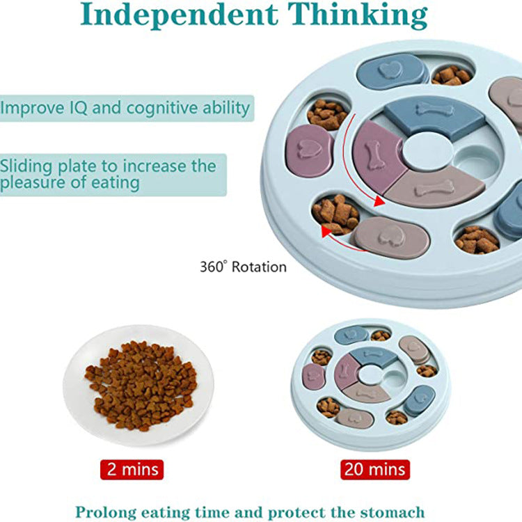 KFX-3237309 Engaging Dog Puzzle Feeding Bowl for Stimulating Mealtime Fun