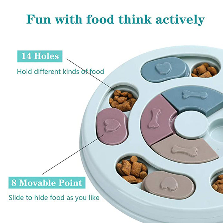 KFX-3237309 Engaging Dog Puzzle Feeding Bowl for Stimulating Mealtime Fun