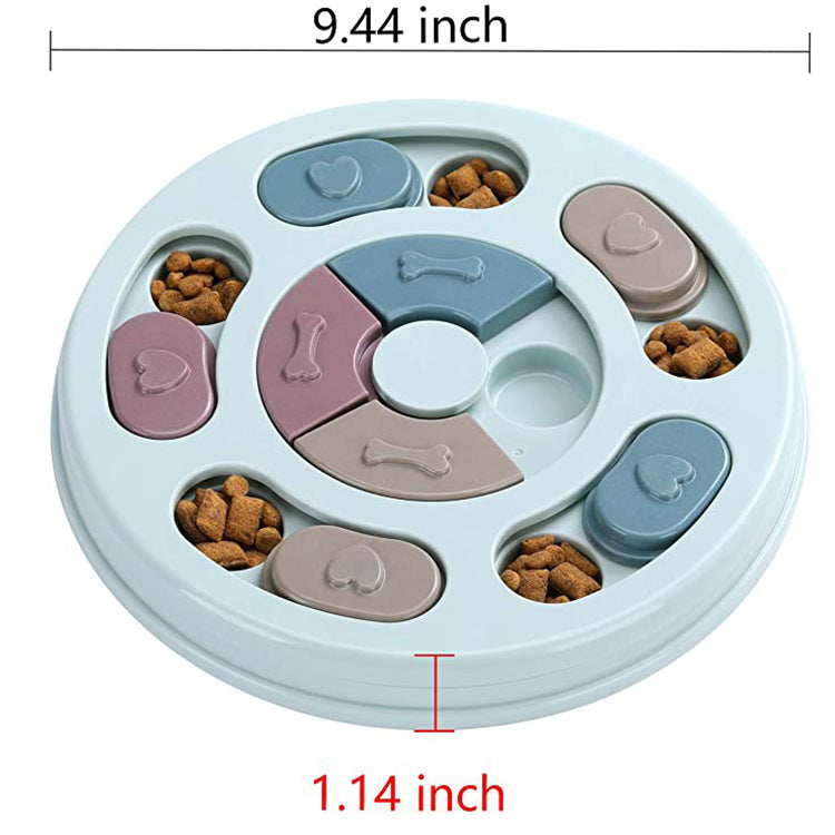 KFX-3237309 Engaging Dog Puzzle Feeding Bowl for Stimulating Mealtime Fun