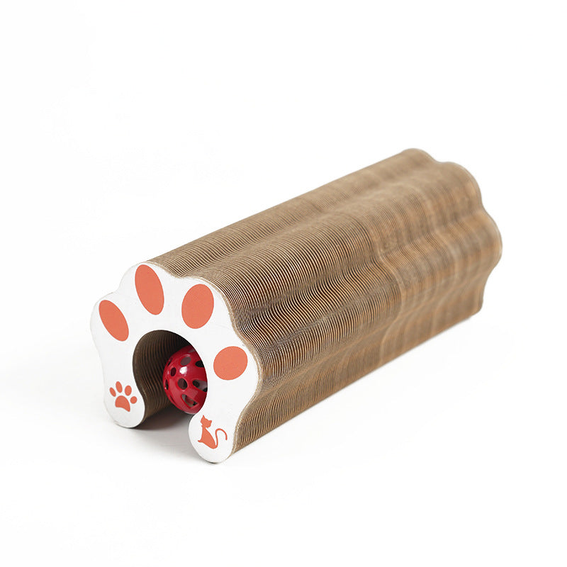 KFX-3239485 Pink Foldable Cat Scratch Board with Strong Magnetic Design