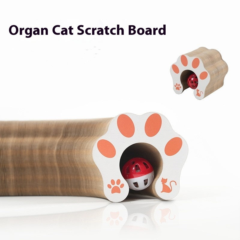 KFX-3239485 Pink Foldable Cat Scratch Board with Strong Magnetic Design