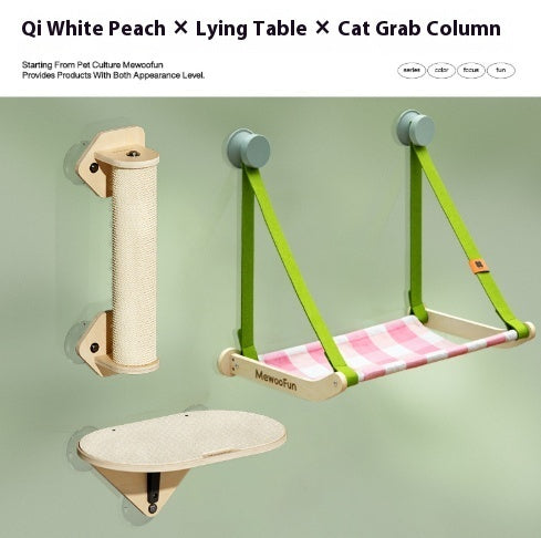 KFX-3240893 Cat Tree with Space Capsule Design, Jumping Platforms, and Strong Adhesive Scratching Rod