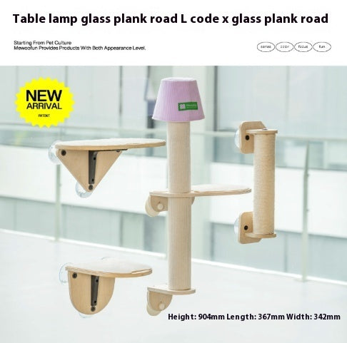 KFX-3240893 Cat Tree with Space Capsule Design, Jumping Platforms, and Strong Adhesive Scratching Rod