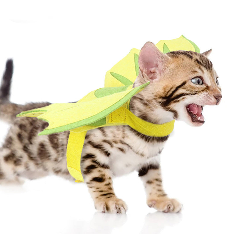 KFX-3243453 Halloween Pet Dinosaur Wings Costume for Cats and Dogs - Green Felt, Free Size