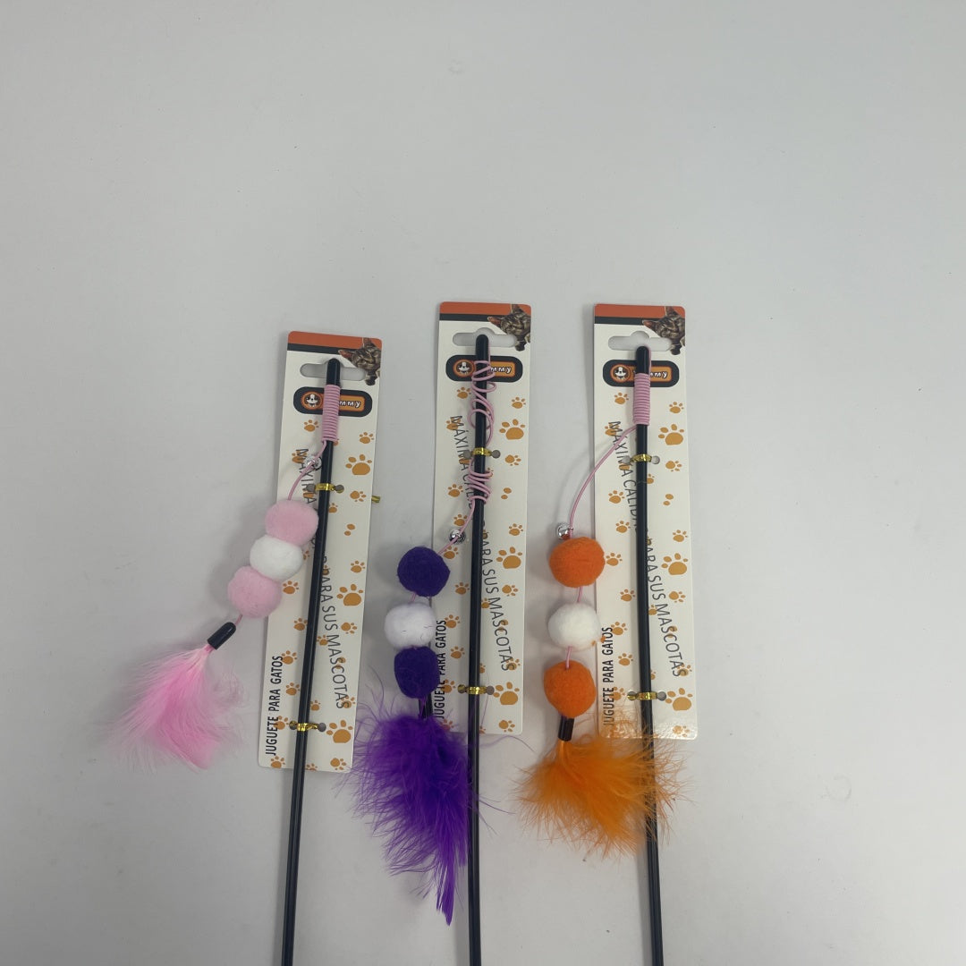 KFX-3244093 Interactive Plastic Fur Ball Cat Toy Teaser