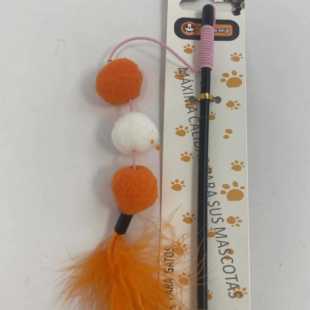 KFX-3244093 Interactive Plastic Fur Ball Cat Toy Teaser