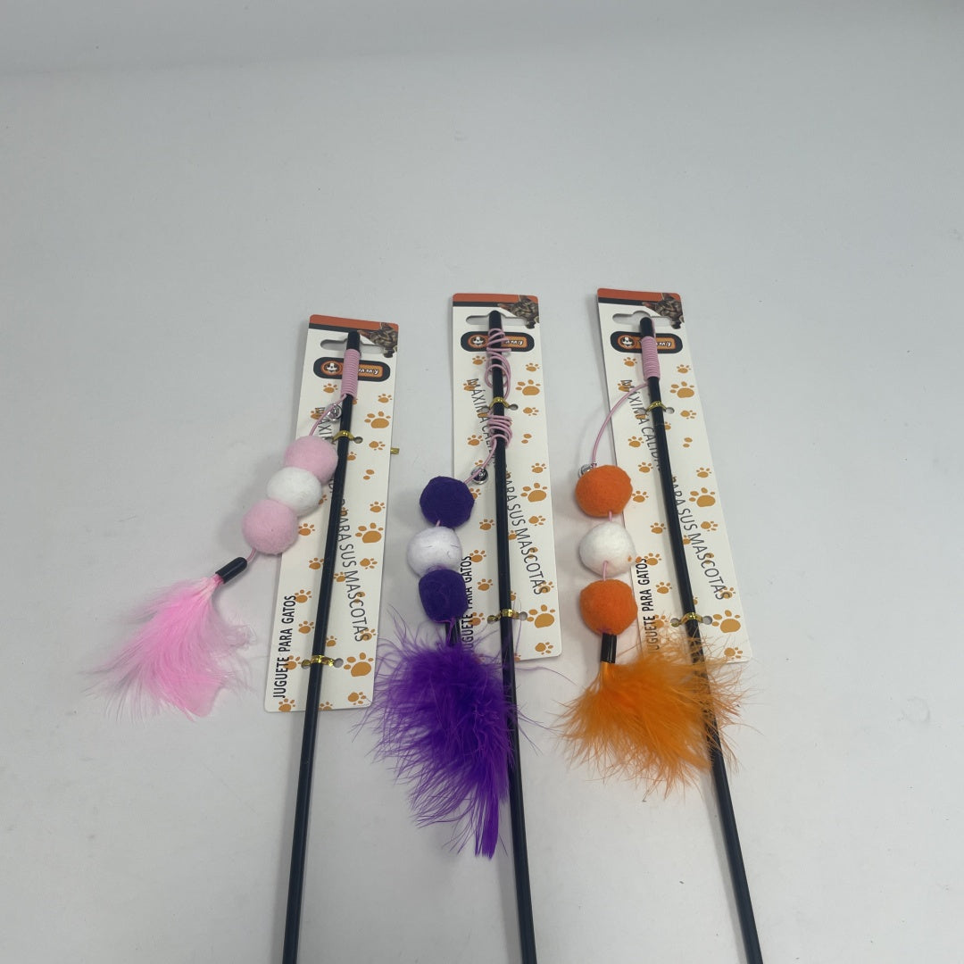 KFX-3244093 Interactive Plastic Fur Ball Cat Toy Teaser