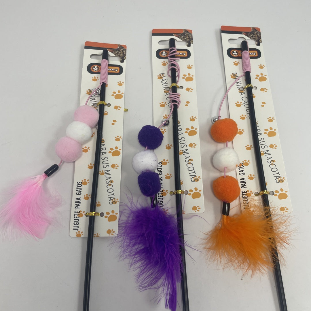 KFX-3244093 Interactive Plastic Fur Ball Cat Toy Teaser