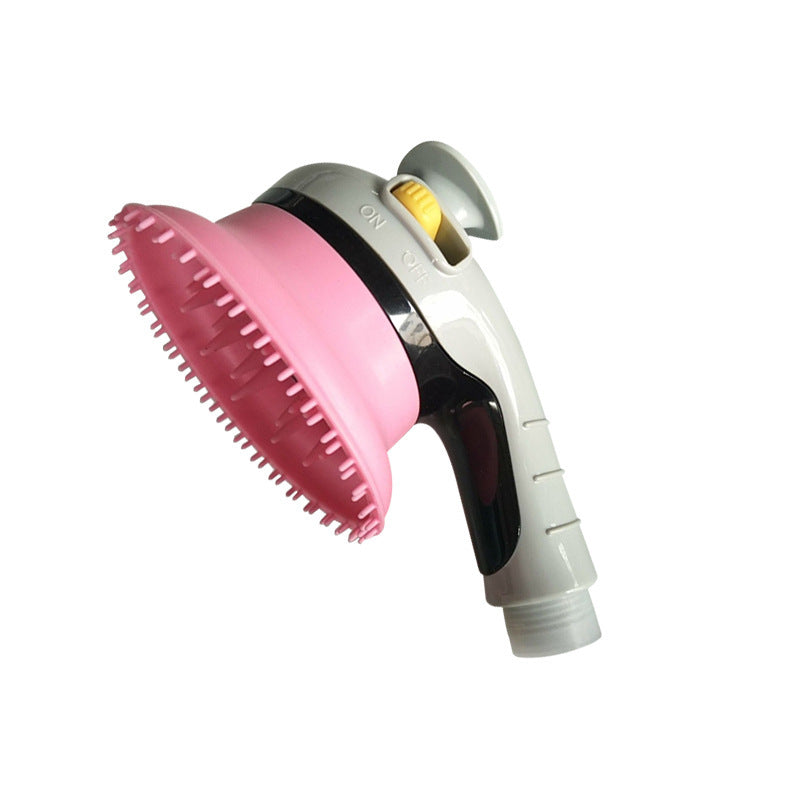 KFX-3246909 Pet Shower Kit for Cats and Dogs - Combined Bathing and Massage with Ergonomic Shower Head and Flexible Brushes