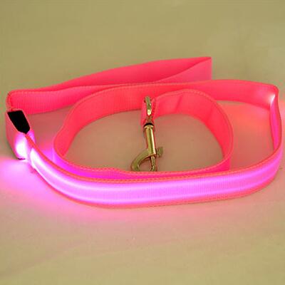KFX-3248829 LED Fiber Optic Reflective Dog Leash with Manual Control for Day and Night Safety