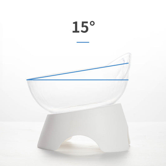 KFX-3251005 Non-Slip Elevated Pet Bowl for Cats and Dogs with Oblique Mouth Design
