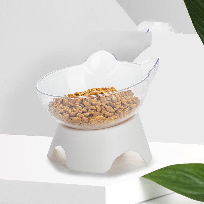 KFX-3251005 Non-Slip Elevated Pet Bowl for Cats and Dogs with Oblique Mouth Design